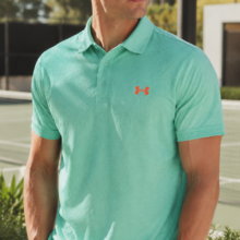 تیشرت مردانه آستین کوتاه ورزشی مدل سه دکمه برند Under Armour (اورجینال) رنگ سبزآبی کد 305004
