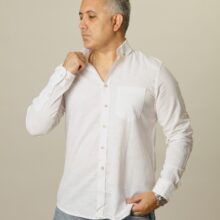 پیراهن لینن مردانه آستین بلند اورجینال برند LC waikiki کد 302066