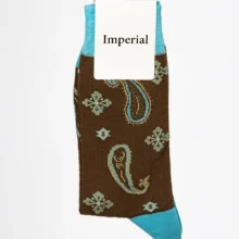 جوراب مردانه طرح دار ساقدار نخی تُرک برند Imperial (اورجینال) کد 307002