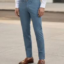 شلوار مردانه کتان کشی مدل راسته برند Celio (اورجینال) رنگ آبی کد 301004