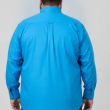 پیراهن مردانه آستین بلند سایز بزرگ رگولارفیت آبی روشن