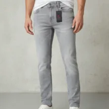 شلوار مردانه جین مدل اسلیم فیت برند Clothing Ever (اورجینال) رنگ طوسی کد 303042